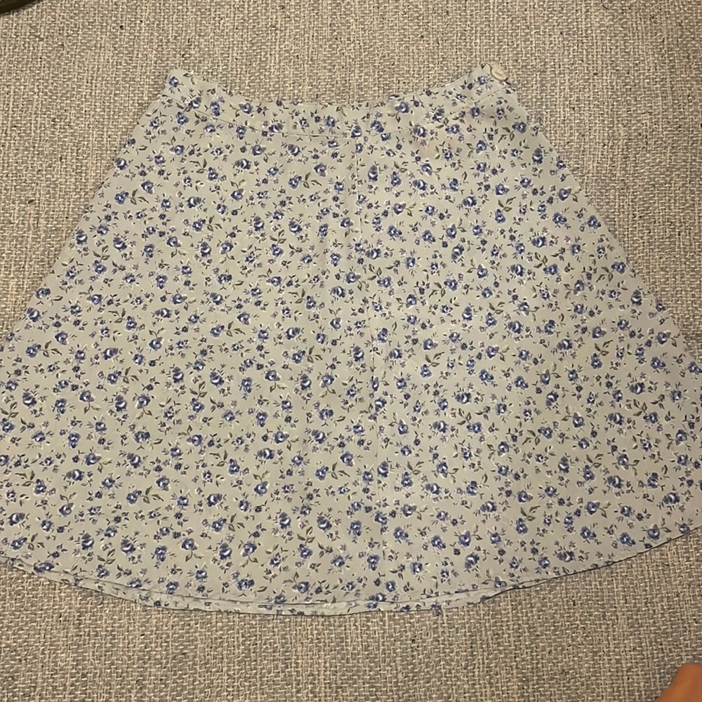 Blue foral skirt